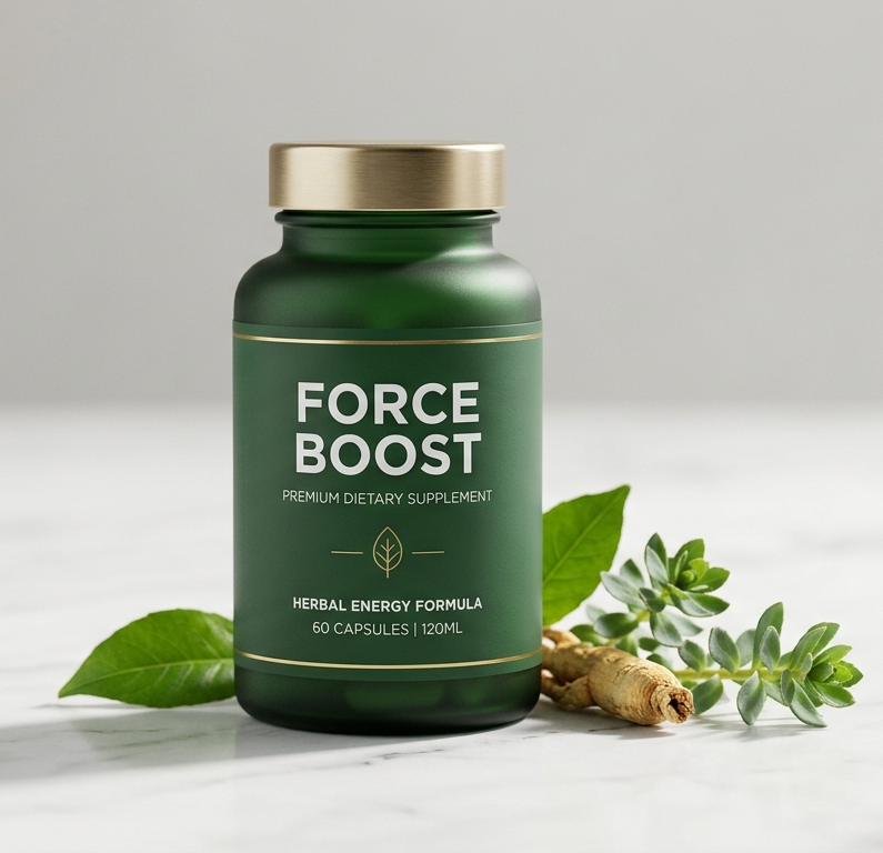 Frasco de Force Boost — suplemento alimentar natural